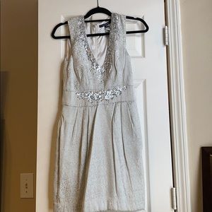 French Connection Silver sequined cocktail dress